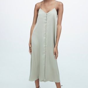 Zara satin midi dress